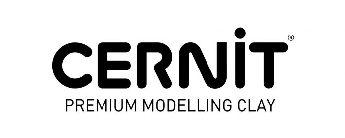Cernit-Logo. Text „Cernit Premium Modelling Clay“ in fetten, schwarzen Buchstaben auf weißem Hintergrund.