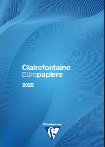 Cover des Katalogs Druckerpapiere 2025 von Clairefontaine.