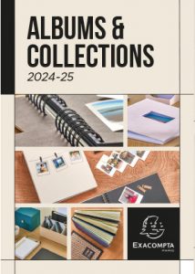 Cover des Katalogs Fotoalbum, Gästebuch und Kollektionen 2025 von Exacompta.