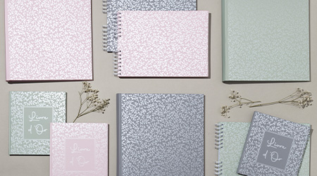 Gästebücher Fotoalbum Exacompta rosa violett salbeigrün