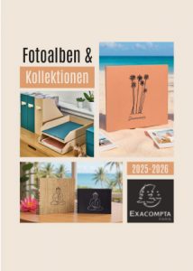 Cover des Katalogs Fotoalbum, Gästebuch und Kollektionen 2026 von Exacompta.