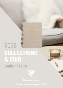 Cover des Katalogs Kollektionen und Lederwaren 2026 von Clairefontaine.