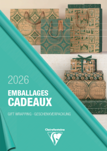 Cover des Katalogs Geschenkpapier 2026 von Clairefontaine.
