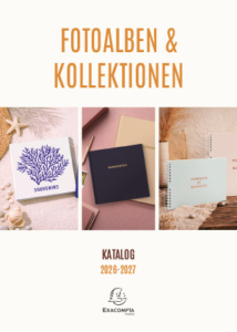 Cover des Katalogs Fotoalbum, Gästebuch und Kollektionen 2027 von Exacompta.
